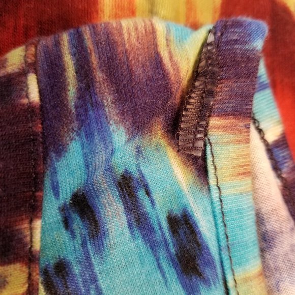 Dolce Donna Boho Tie Dye Ikat Print Maxi Dress, Size Medium - Picture 9 of 9